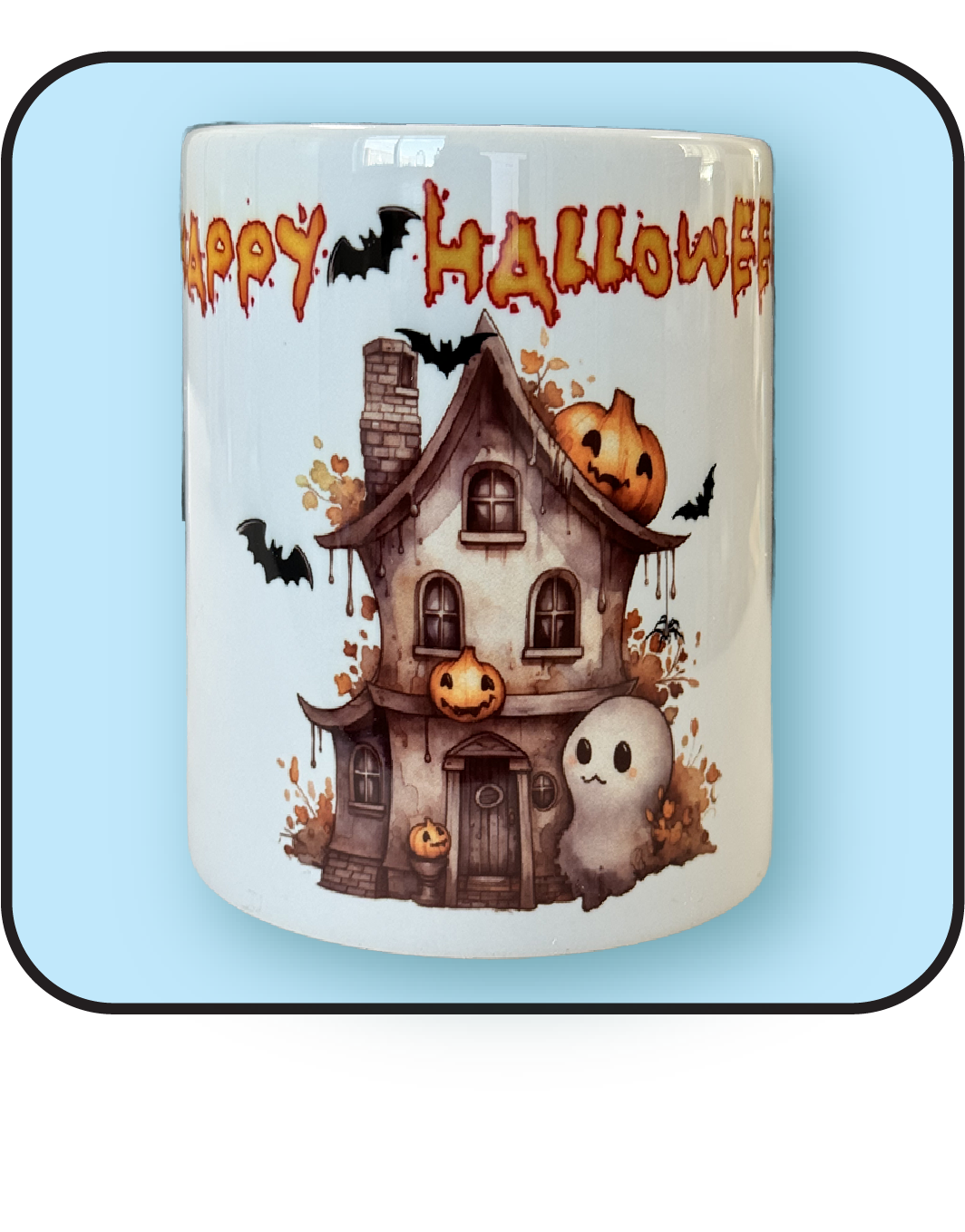 Happy Halloween Mug 11.5 oz. with Haunted House image 0