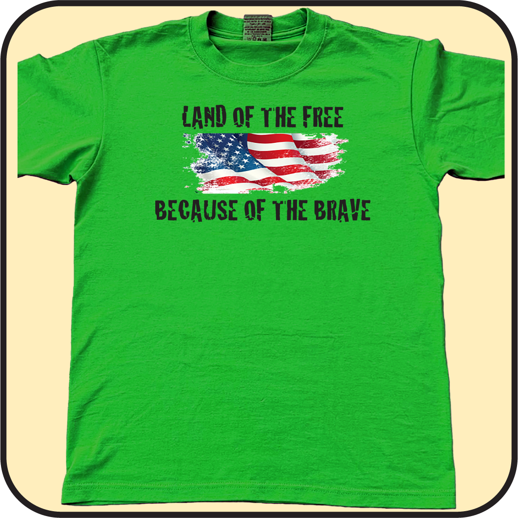 Land of the Free, because of the Brave - tee image 4