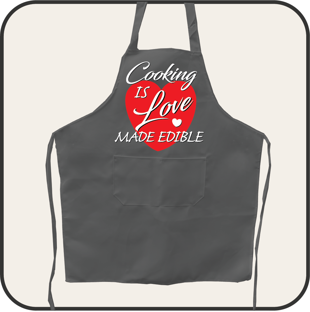 Cooking is Love made edible apron image 1