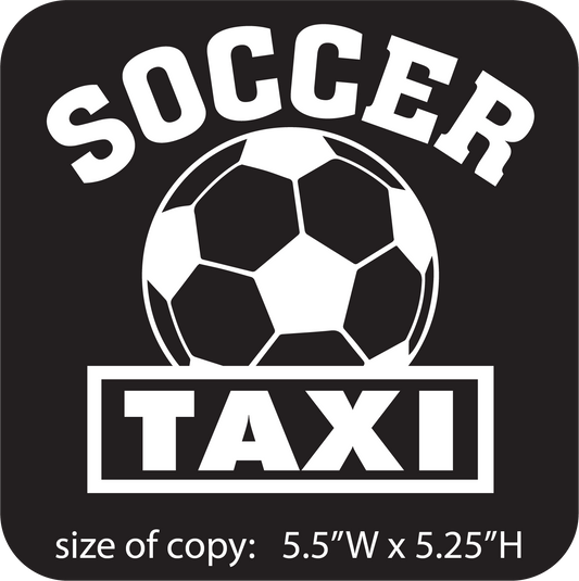 Soccer Taxi (cut vinyl letters) image 1