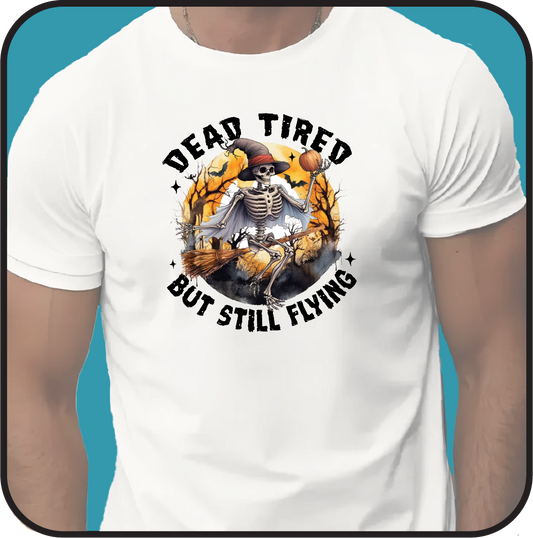 Dead Tired, but still Flying - Halloween T-shirt image 1