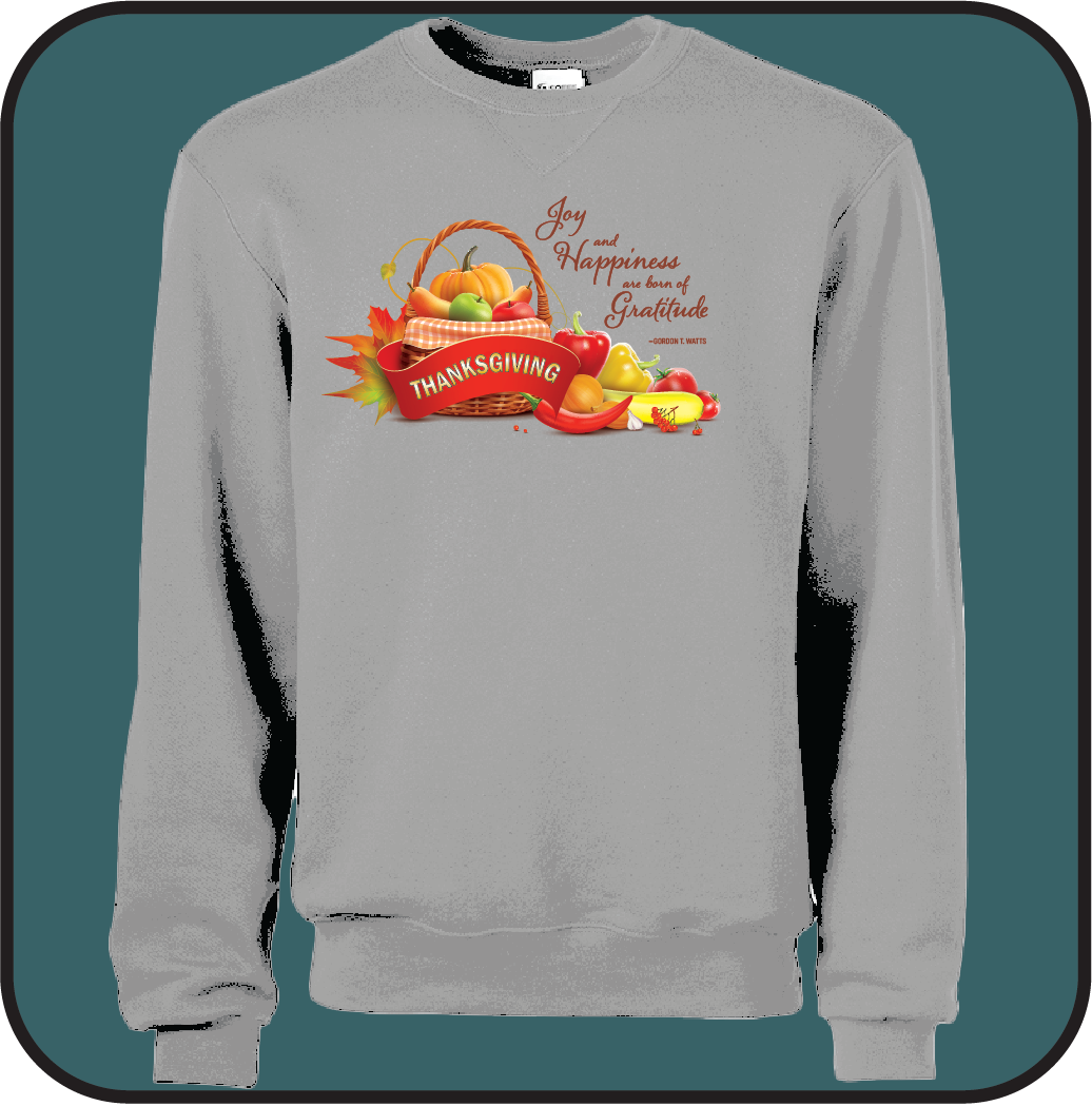 Thanksgiving sweatshirt - Joy and Happiness are born of Gratitude image 4