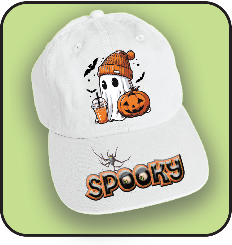 Spooky Halloween Hat - images on front panel and beak image 2