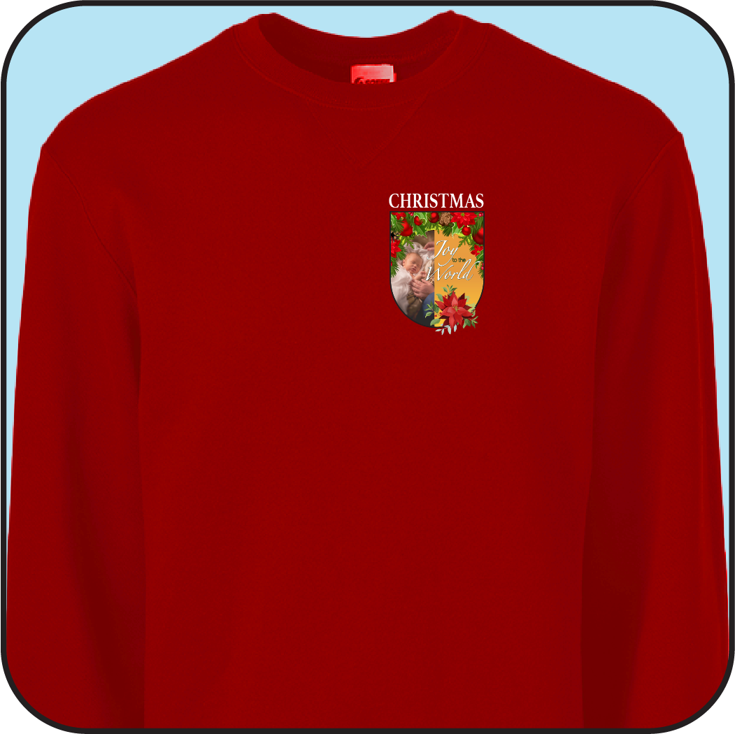sweatshirt "Joy to the World" small image over left breast image 0