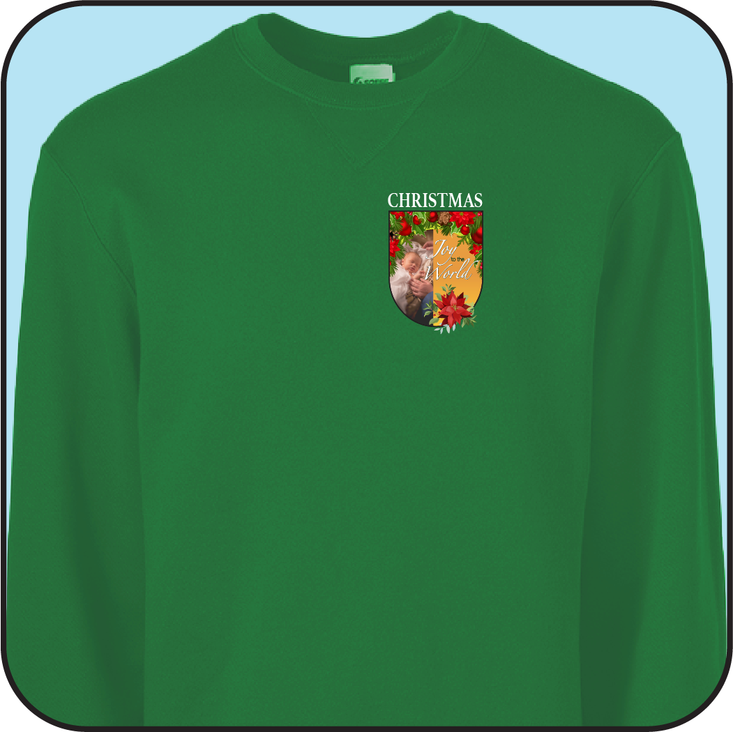 sweatshirt "Joy to the World" small image over left breast image 1