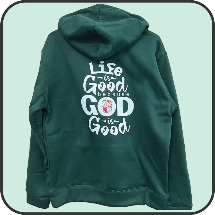 Life is good because God is good (choice with flower) - Sweatshirt image 2