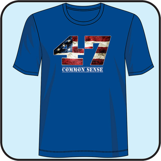 t-shirt. "47- COMMEN SENSE" image 1