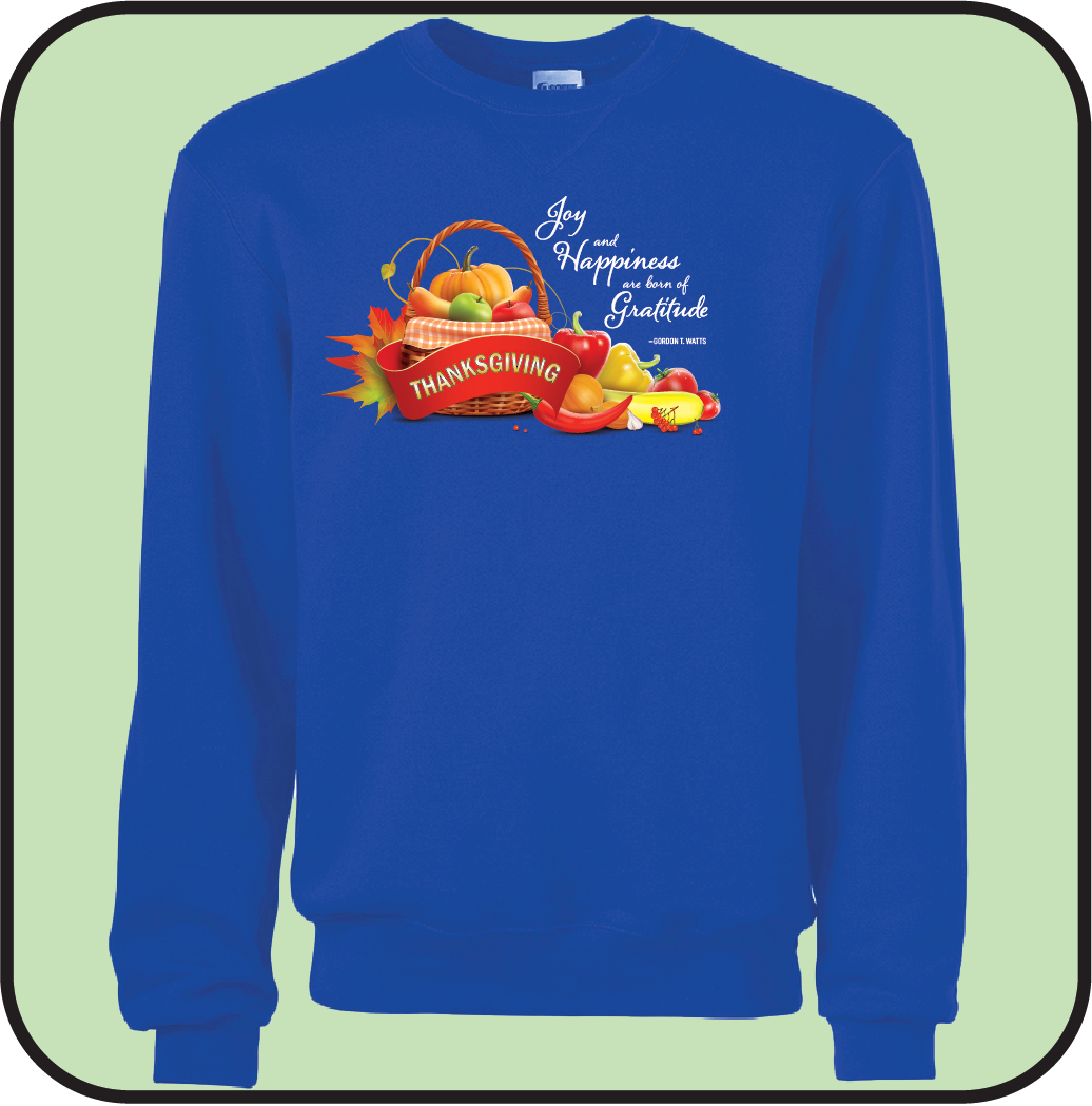 Thanksgiving sweatshirt - Joy and Happiness are born of Gratitude image 3