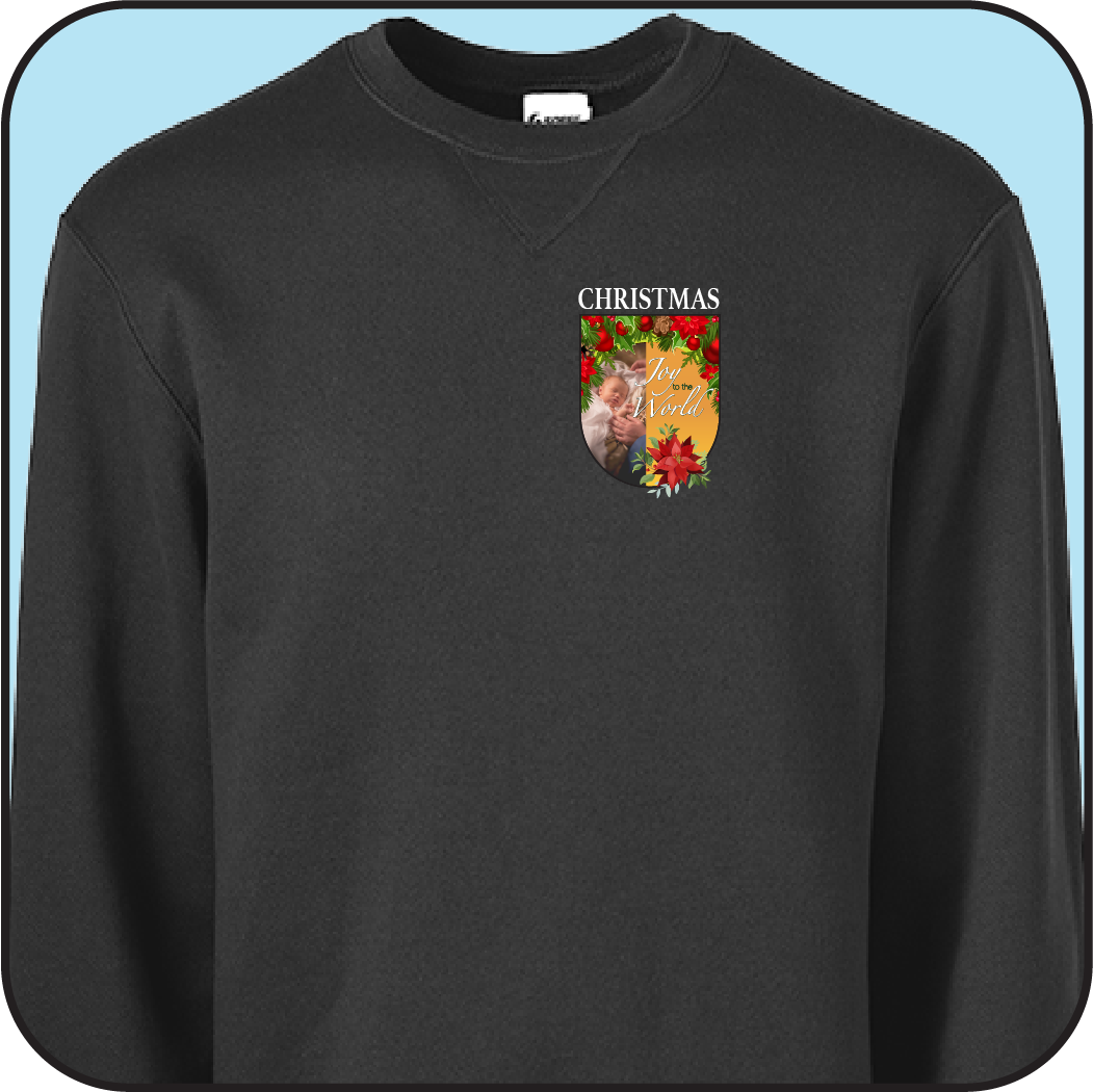 sweatshirt "Joy to the World" small image over left breast image 2