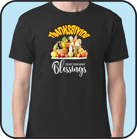 thanksgiving t-shirt "Count your many blessings" image 0