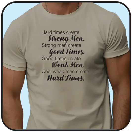 Hard times create good men .... and, weak men create hard times image 0