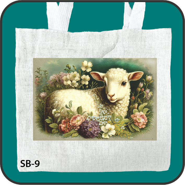 8"x8" imprinted canvas bags with images for small children image 4