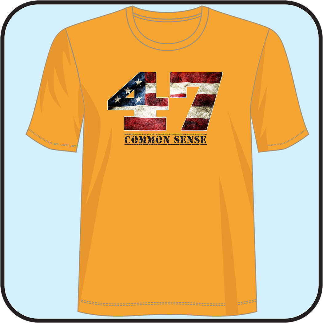 t-shirt. "47- COMMEN SENSE" image 4