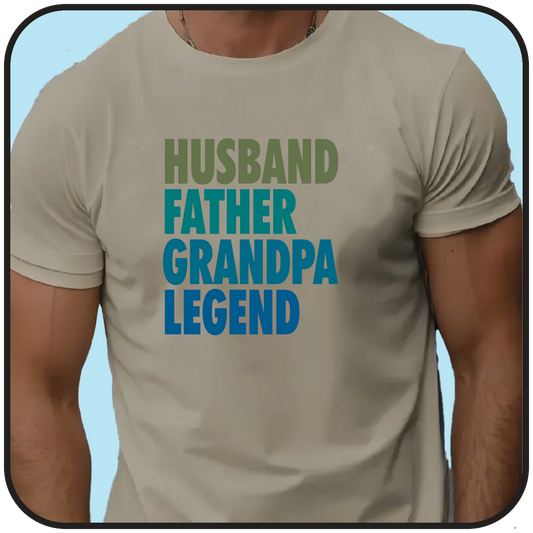 T-shirt:  Husband, Father, Grandpa, Legend image 1
