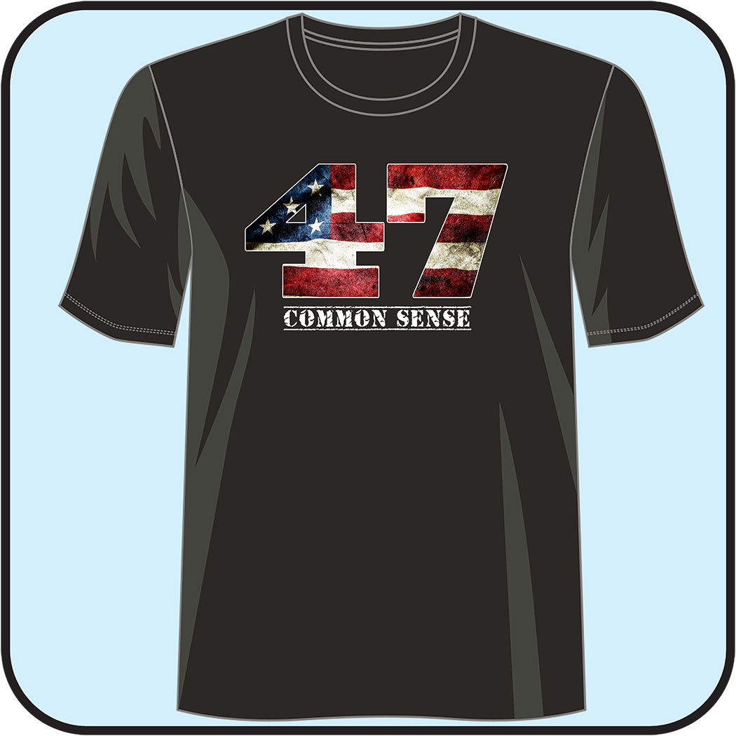 t-shirt. "47- COMMEN SENSE" image 0