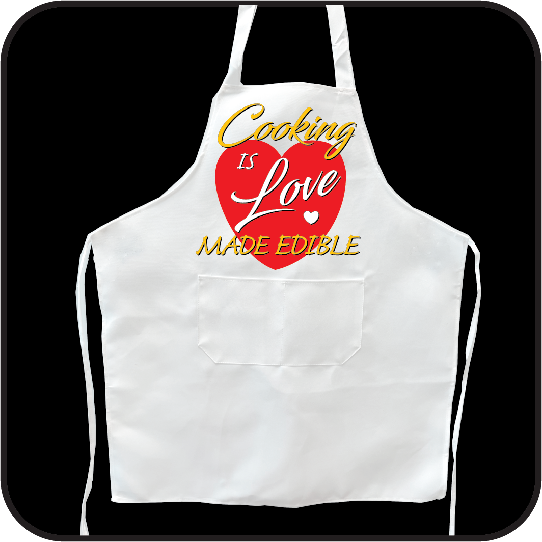 Cooking is Love made edible apron image 0
