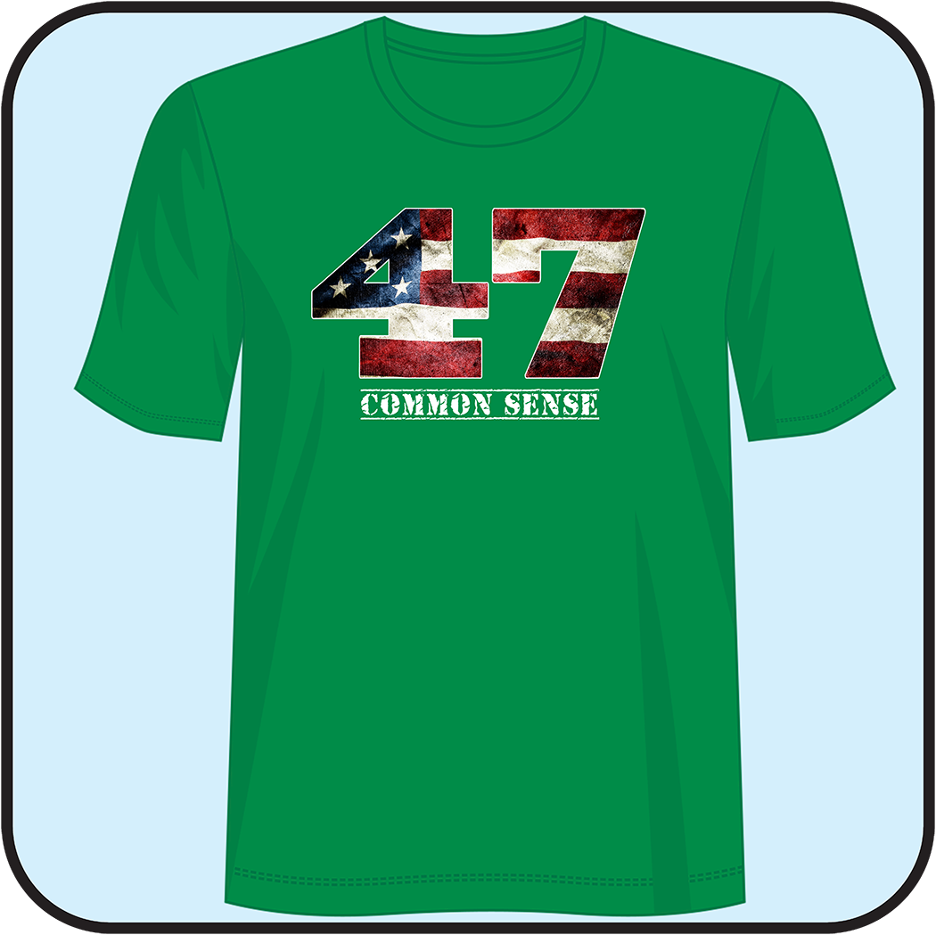t-shirt. "47- COMMEN SENSE" image 5