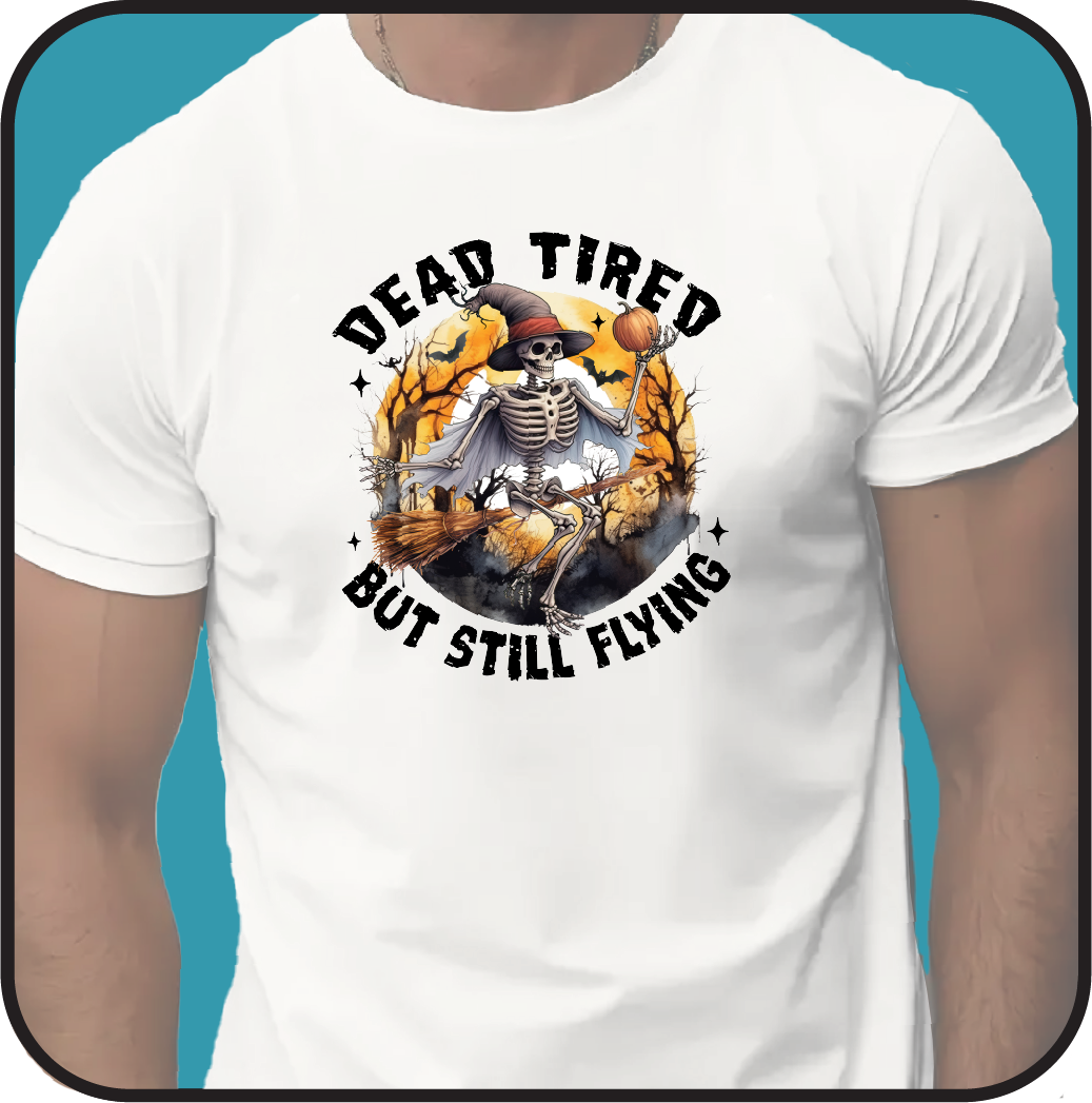 Dead Tired, but still Flying - Halloween T-shirt image 1