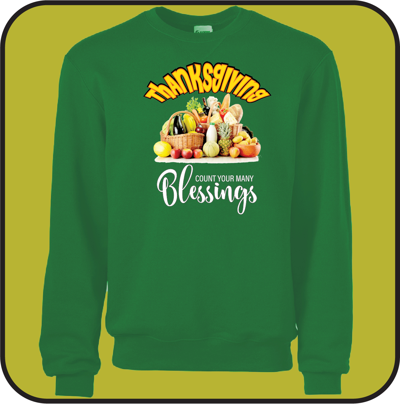 Thanksgiving "Count your many blessings" Sweatshirt image 2