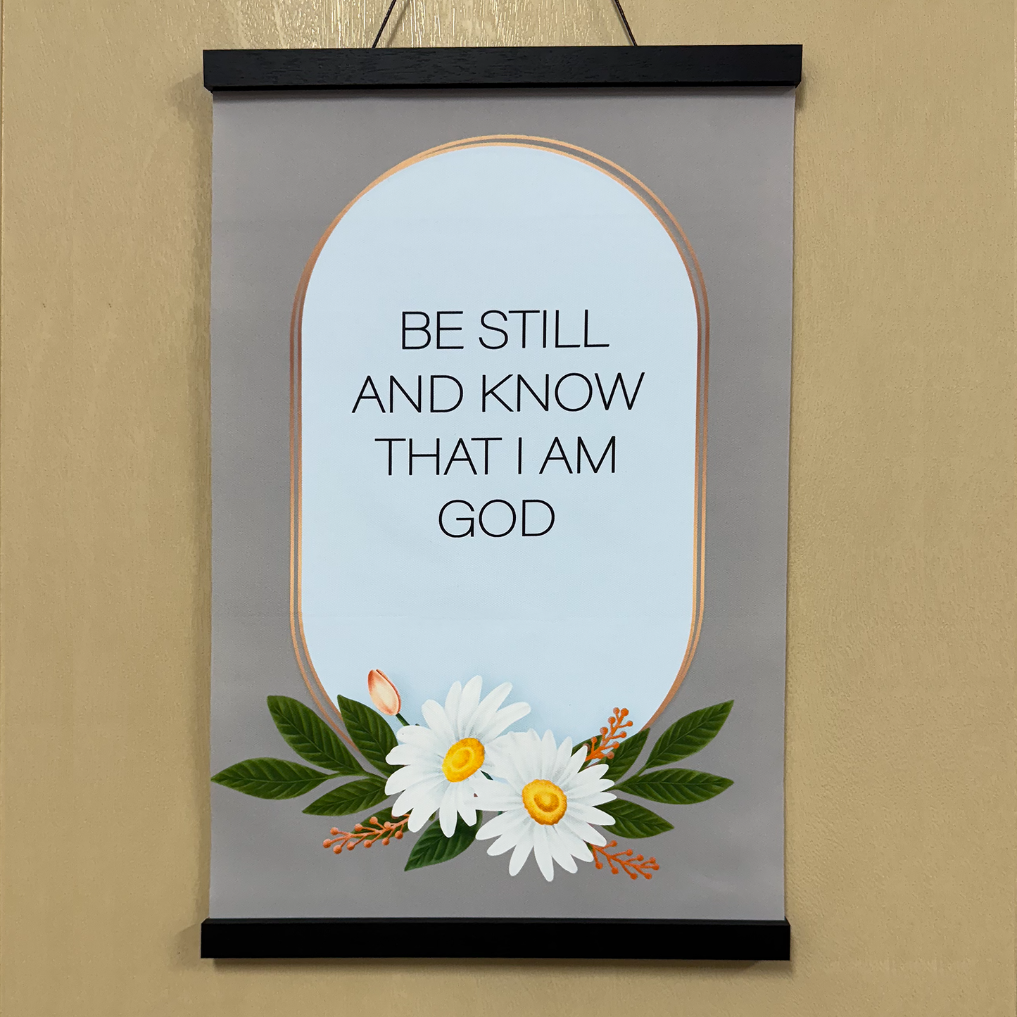 12"X18" Hanging canvas "BE STILL AND KNOW THAT I AM GOD"