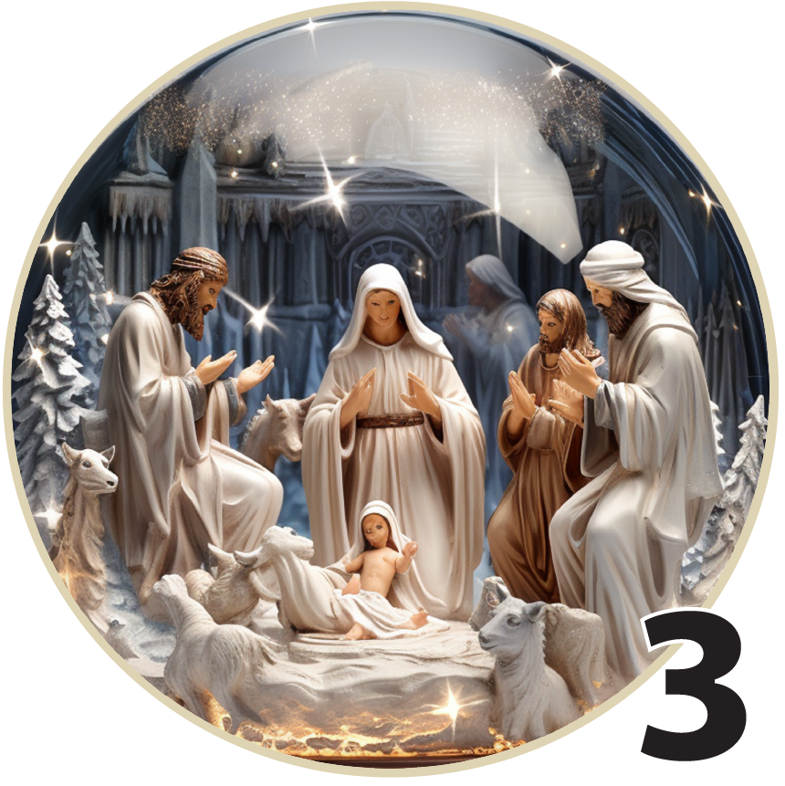 3" Christmas Ornaments (Group 1B) 6 pi