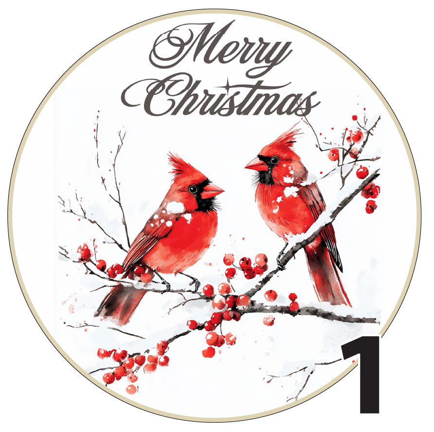 3" Christmas Ornaments (Group 2A) 6 pieces