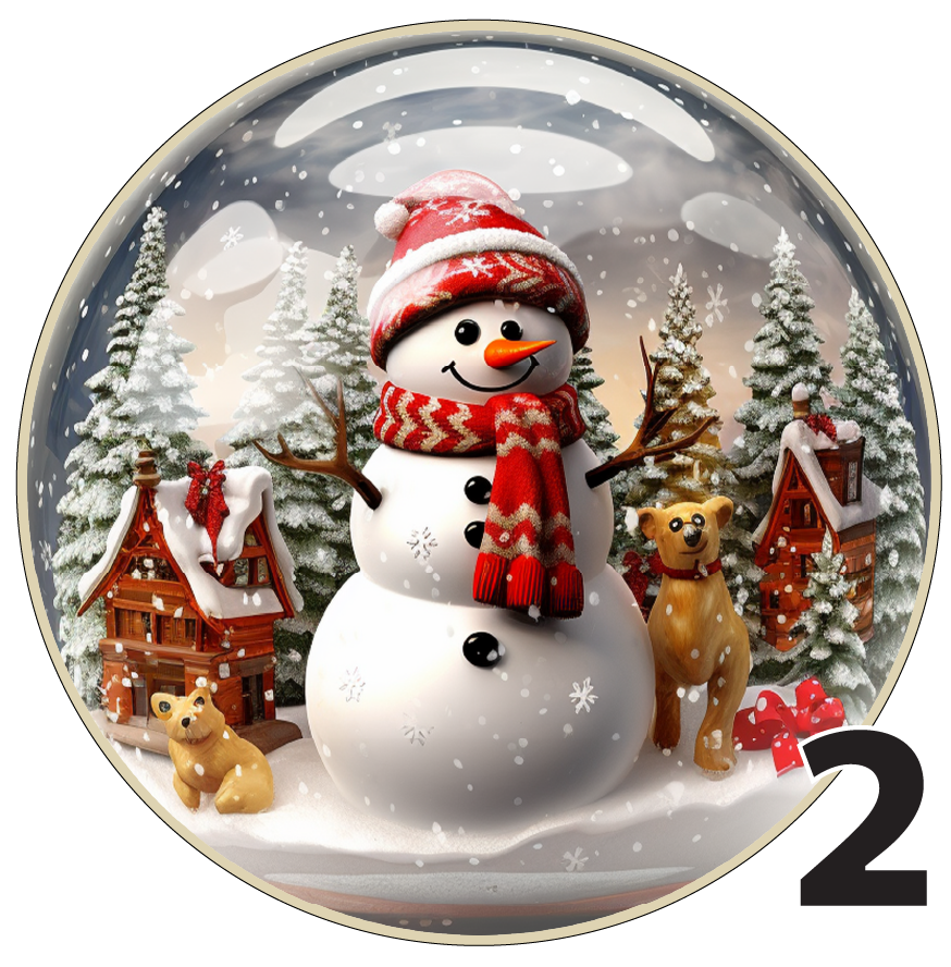 3" Christmas Ornaments (Group 2A) 6 pieces