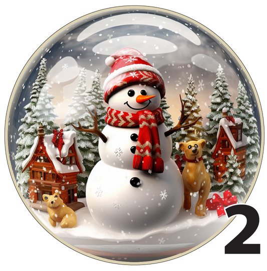 3" Christmas Ornaments (Group 2A) 6 pieces