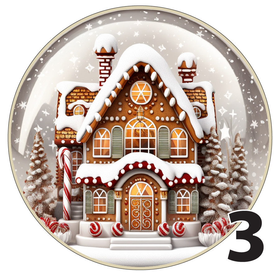 3" Christmas Ornaments (Group 2A) 6 pieces