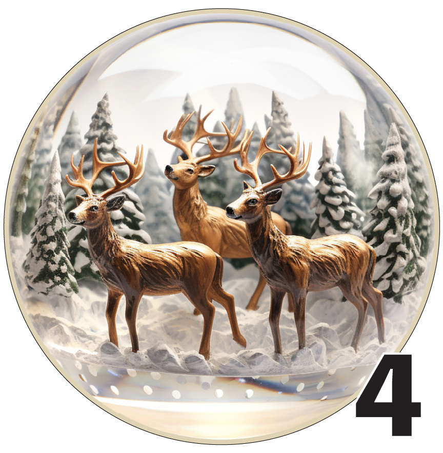 3" Christmas Ornaments (Group 2A) 6 pieces