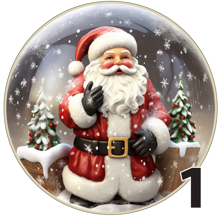 3" Christmas Ornaments (Group 2B) 6 pieces