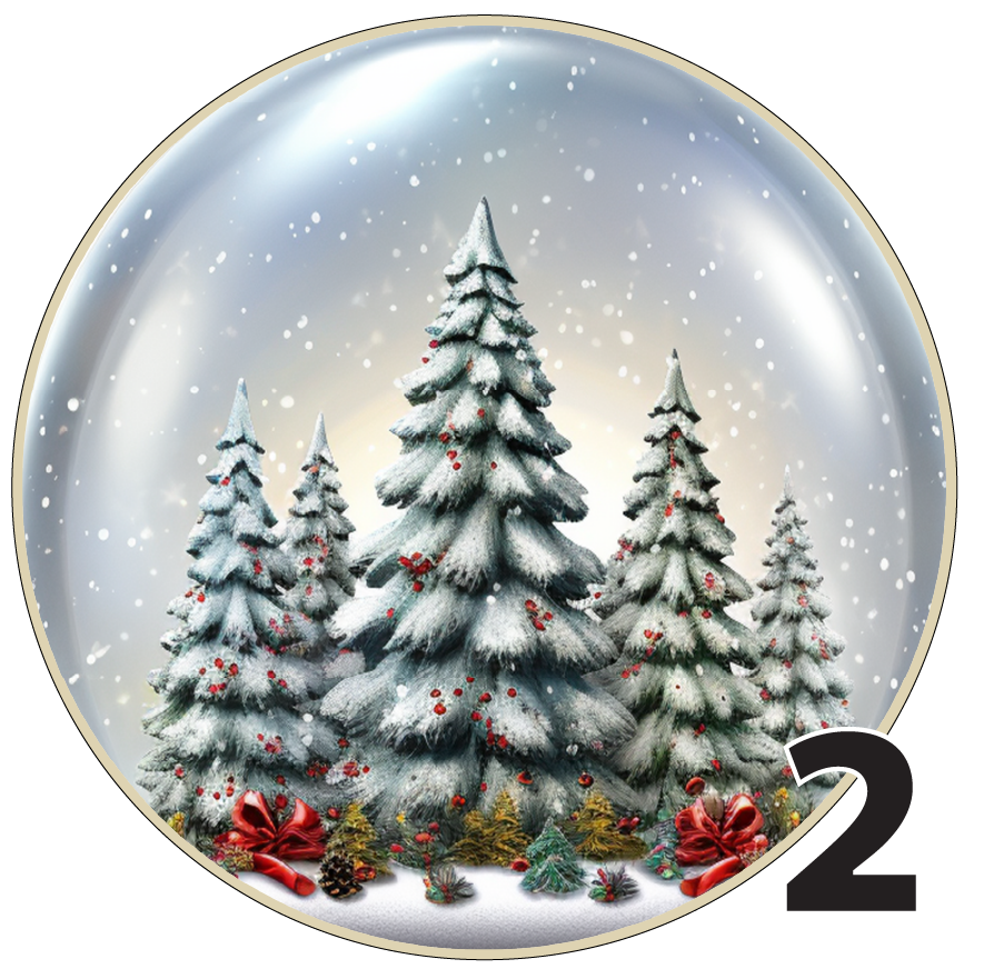 3" Christmas Ornaments (Group 2B) 6 pieces