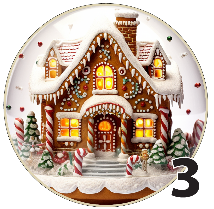 3" Christmas Ornaments (Group 2B) 6 pieces