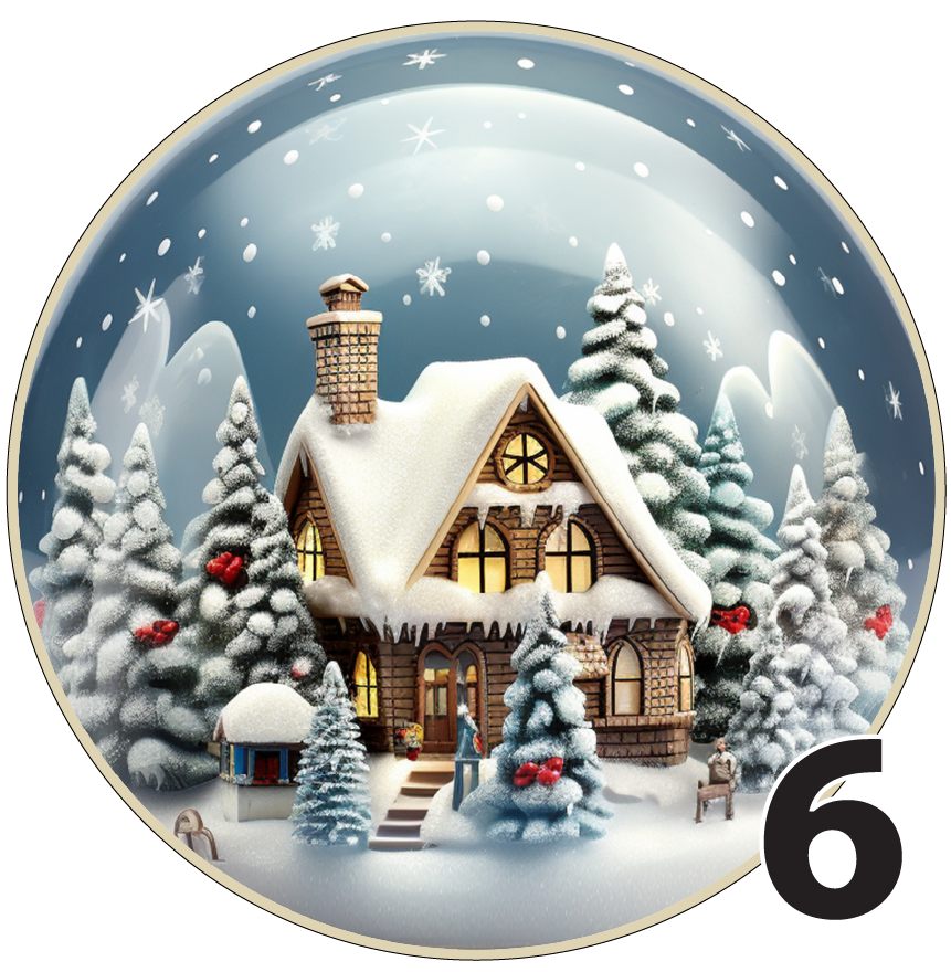 3" Christmas Ornaments (Group 2B) 6 pieces