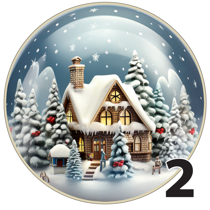 3" Christmas Ornaments (Group3A) 6 pieces