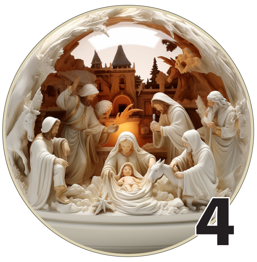 3" Christmas Ornaments (Group3A) 6 pieces