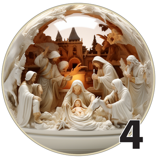 3" Christmas Ornaments (Group3A) 6 pieces