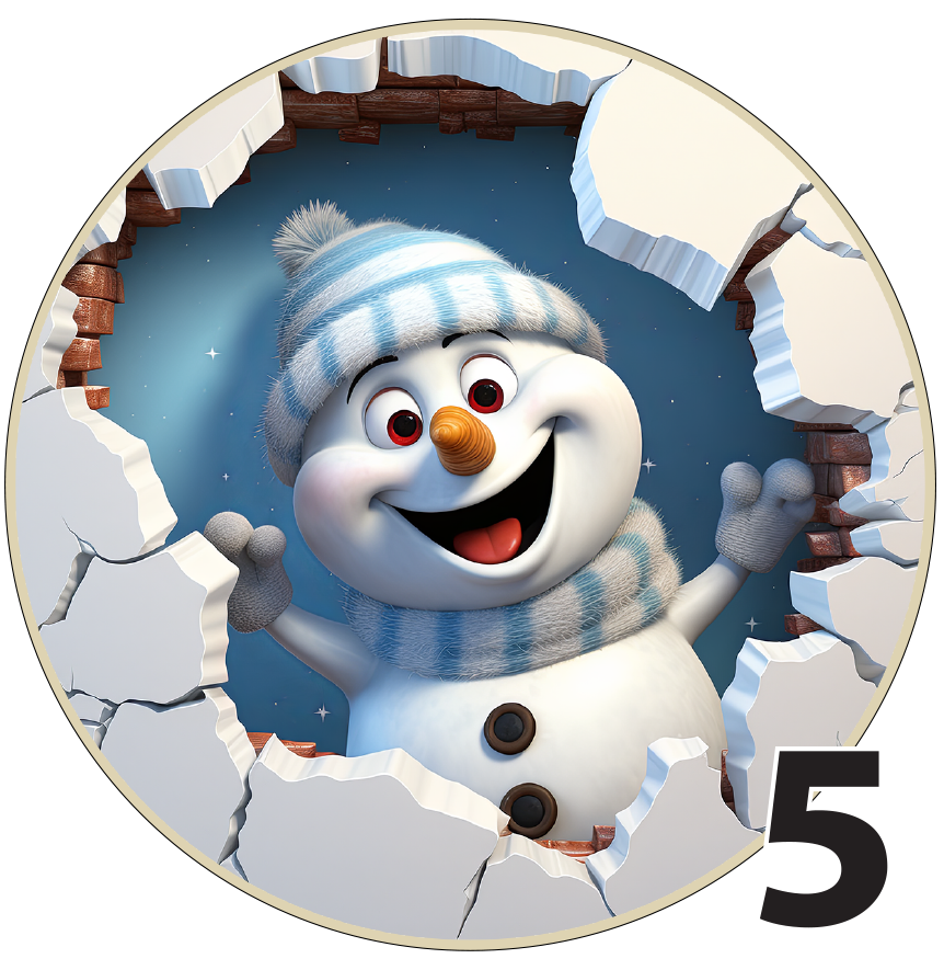 3" Christmas Ornaments (Group3A) 6 pieces