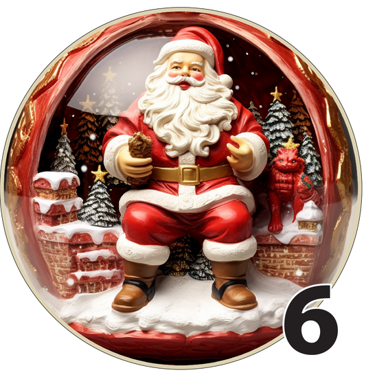 3" Christmas Ornaments (Group3A) 6 pieces