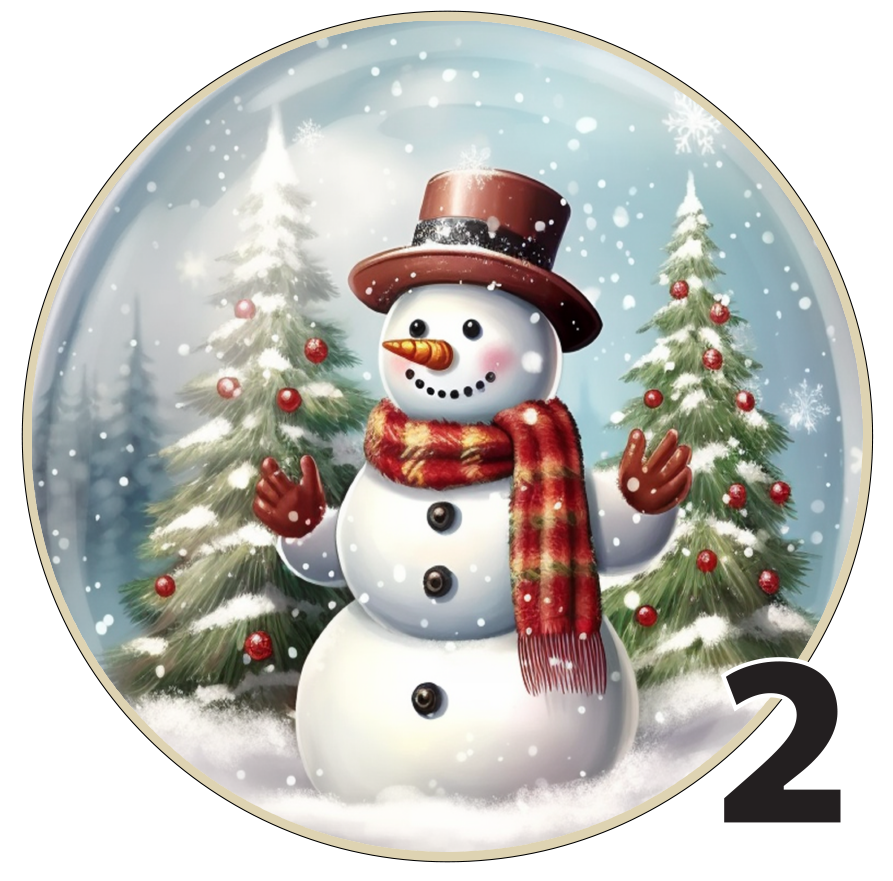 3" Christmas Ornaments (Group3B) 6 pieces