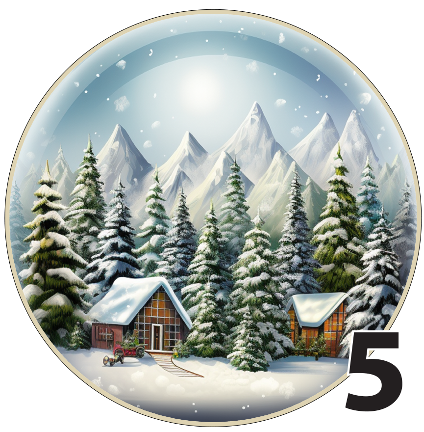 3" Christmas Ornaments (Group3B) 6 pieces