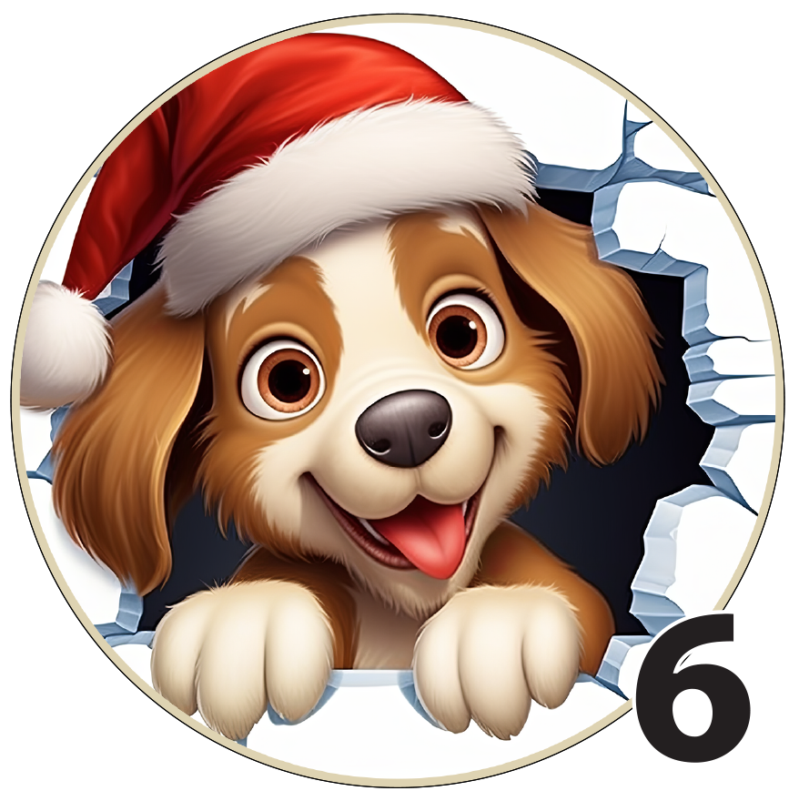 3" Christmas Ornaments (Group3B) 6 pieces