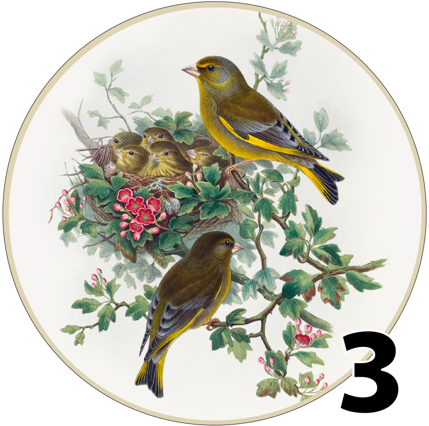 3" Christmas Ornaments (Group 4A) 6 items