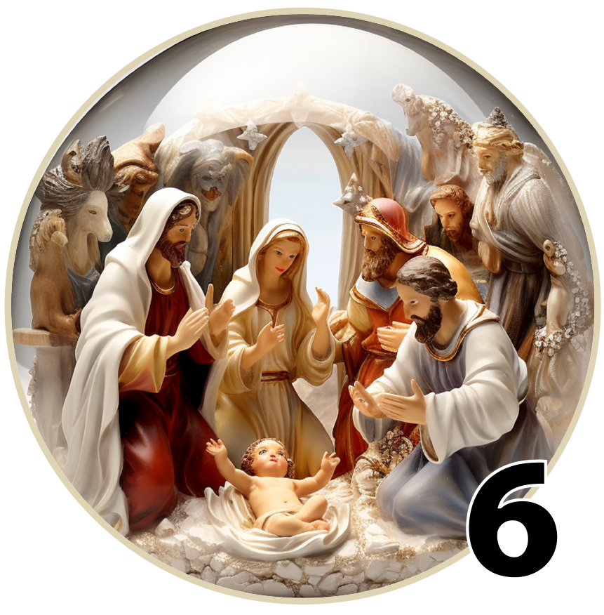 3" Christmas Ornaments (Group 4A) 6 items