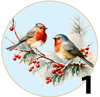 3" Christmas Ornaments (Group 4B) 6 items