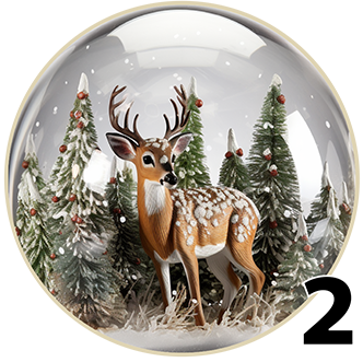 3" Christmas Ornaments (Group 4B) 6 items