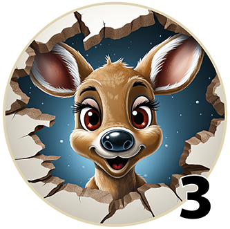 3" Christmas Ornaments (Group 4B) 6 items