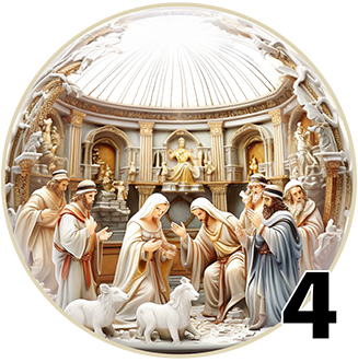 3" Christmas Ornaments (Group 4B) 6 items