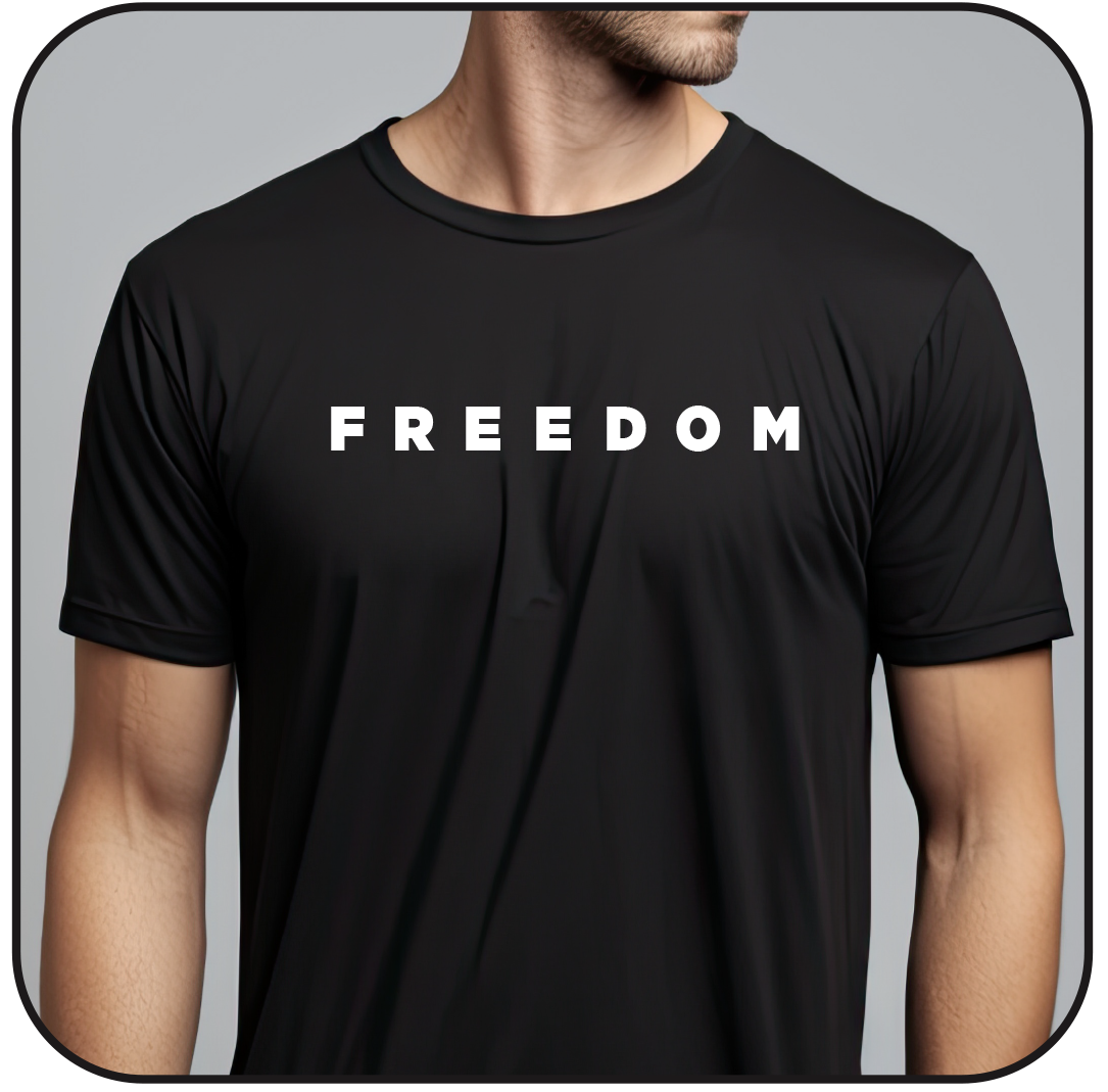 t-shirt: FREEDOM-God, family, country