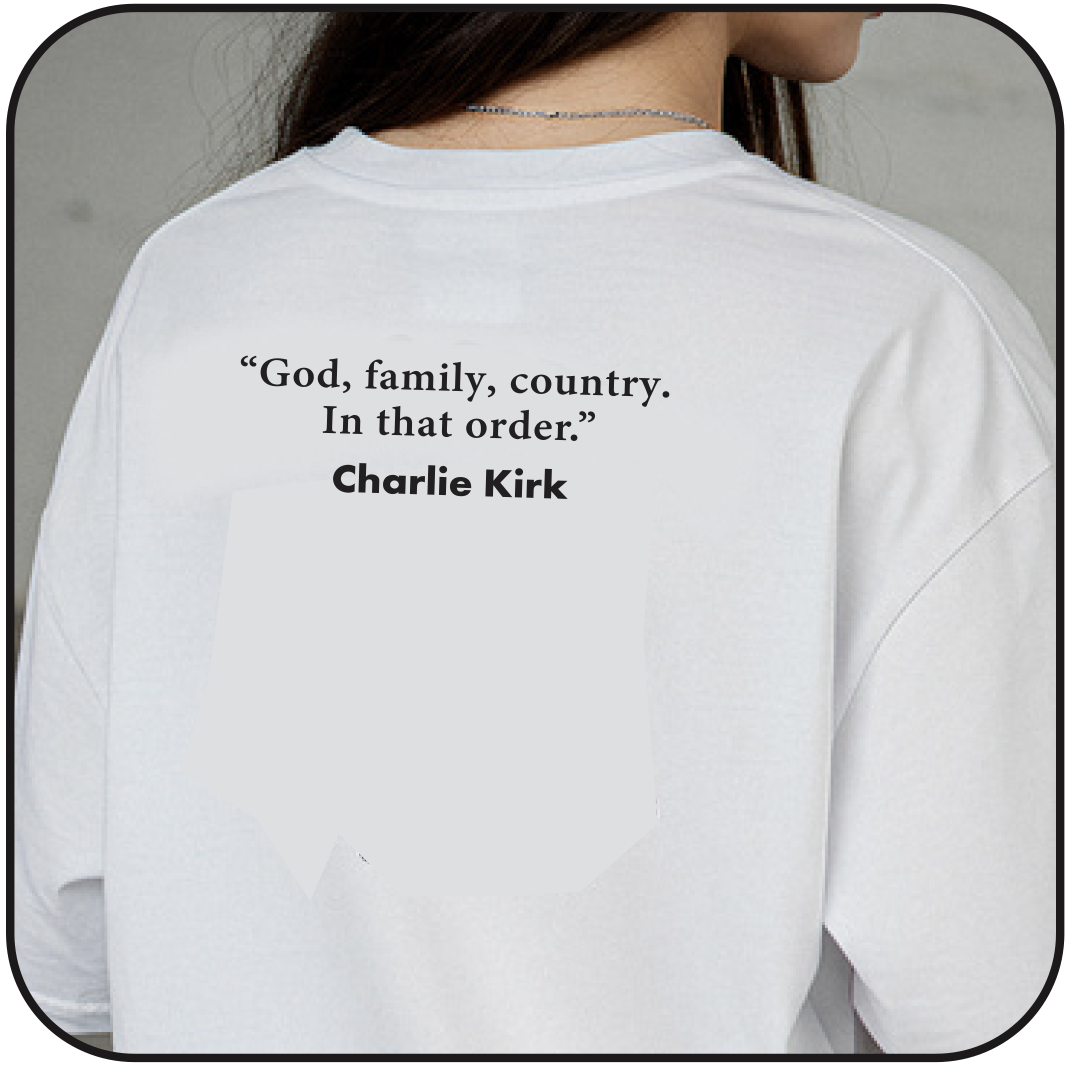 t-shirt: FREEDOM-God, family, country